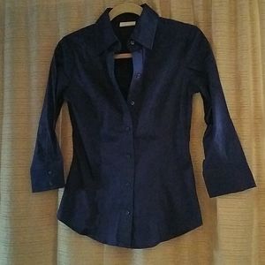 NY&Co Blue Button Down Top